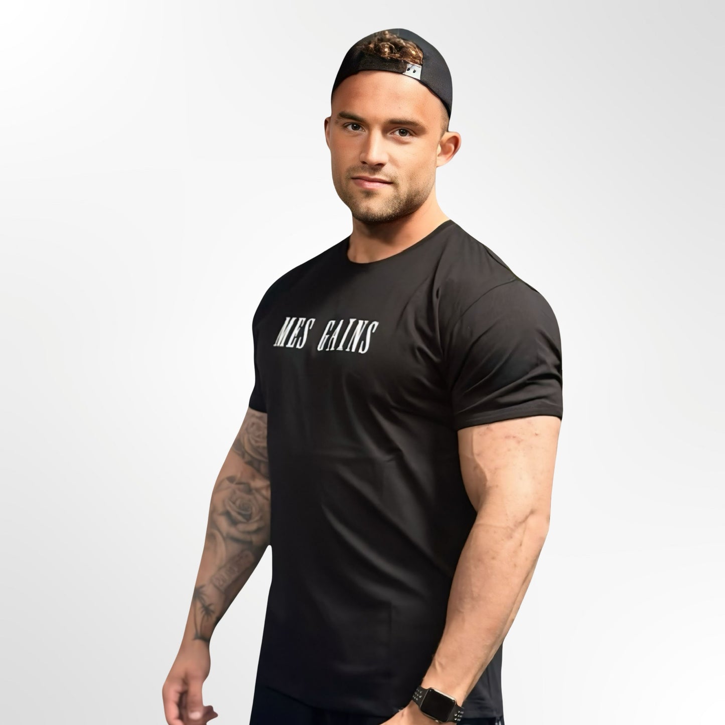 "MES GAINS" T-Shirt Black