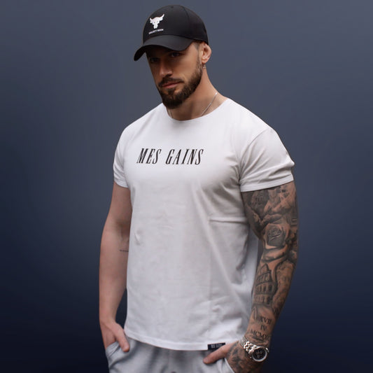 "MES GAINS" T-Shirt White